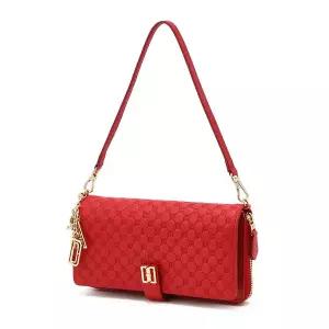 [닥스](강남점)DCHO6E539R2 [LOUIS DD][핸드폰부착형] 레드 소가죽 지퍼돌이 지갑 겸 핸드폰케이스