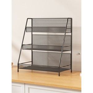 편의점선반 진열대 펜트리 식탁 철제 과자 탕비실 (2층) 01 마트 수납 스낵 M 블랙