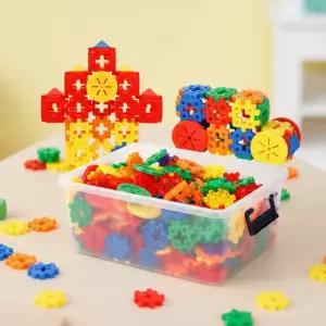 크리에듀 사각블럭 (250pcs) 십자모양 블록 연결 조립 끼우기 창의력 장난감 집짓기