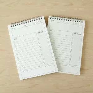주간 A5 일일 학습 플래너 타임테이블 노트 80매 다이어리 일정표 위클리 투두리스트 계획표 스케줄러