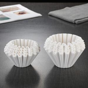 50개입 커피 필터 종이 드립컵 볼 모양 핸드 브루 우드 펄프 리플 타입 종이접기 케이크