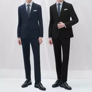 [롯데백화점]르메스트 블랙 네이비 솔리드 수트 면접 경조사 슬림핏 기본 정장 2종 택1 (ZEJC0102-402)