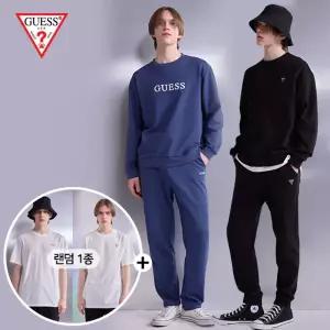 (수정샵)[게스] 남성 코튼테리 이지 셋업 2세트+레이어드 티셔츠 1종