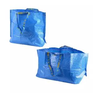 대용량 비닐 쇼핑백 파란색 장바구니