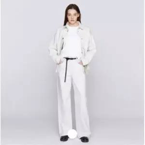 백화점 지오다노 여자 청바지 와이드핏 화이트 컬러 데님 팬츠 416533