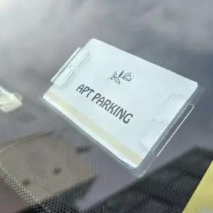 차량 앞유리 주차 출입 하이패스 카드 명함 연락처 부착 케이스 전화번호판 주차알림판