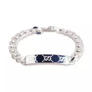 [구찌][명품] 구찌 GG 시그니처 실버 팔찌 814851 J8400 8106