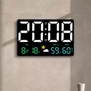 날씨 카페 시계 날짜 인테리어 개업선물 LED 습도 집들이 거실 와이드 직사각 8012