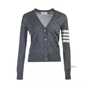 [럭셔리에비뉴] (톰브라운) FKC334A Y1014 035 SS26 여성 울 4바 브이넥 가디건