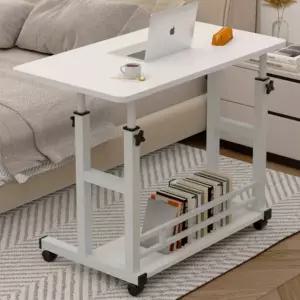 이동형 책상 사이드테이블 협탁 식탁 1인 유압식 접이식 높이조절 간이책상