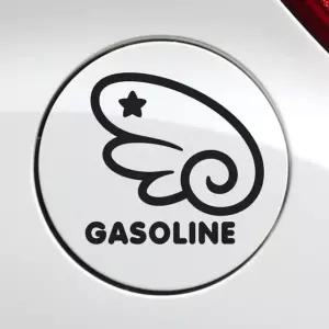 천사날개 가솔린우측 자동차 주유구스티커-블랙 자동차용품