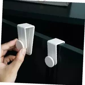 주방 욕실 문걸이 후크 플라스틱 행거 수건걸이 주방용품 정리 화이트 2P