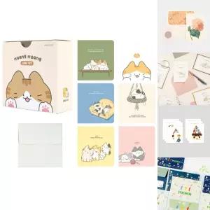 냥냥 카드 세트/포스트/종이/펜시/페이퍼/캐릭터/생일/축하/메세지/귀여운/디자인/감사/손편지/예쁜/초대장