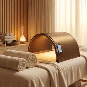 3H 한일온열기 온열돔 원적외선 열돔 찜질기 돔사우나 양자돔 수족냉증 온열기-그래핀 뉴골드육각