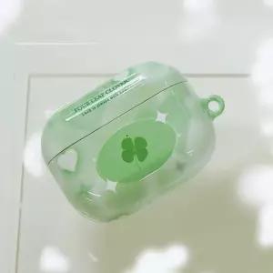 귀여운 263VVJ27 초록 네잎클로버 에어팟 버즈 호환 케이스 (프로 3세대 라이브 클로버 굿즈 악