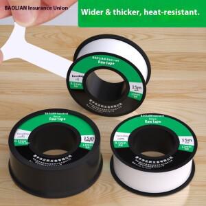 15M PTFE 접착식 실링 테이프 나사형 방수 실란트 설치용 수도관 디스펜서 수도꼭지 히터