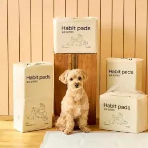 놀로 강아지 두꺼운 배변패드 초강력 흡수력 습관패드 무향 표준형 3개 150매