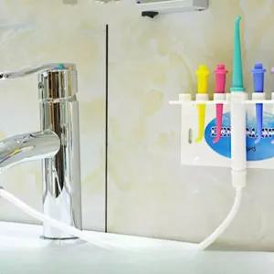 수도꼭지연결 직수형 구강세정기 베이지 블루