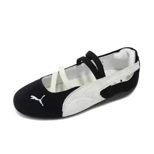 푸마 스피드캣 발레 SD 스웨이드 여성 스니커즈 운동화 신발 블랙 화이트 401287-06