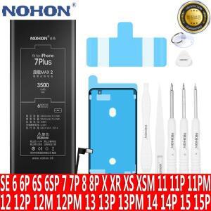 NOHON 배터리 iPhone 15 14 13 Pro MAX 12 Mini 11 X 8 Plus 7 6S SE 5S 5C 교체 용 리튬 폴리머 Bateria