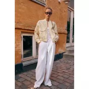 자라 ZARA 자카드 봄버 재킷 - 라이트 옐로우1233192