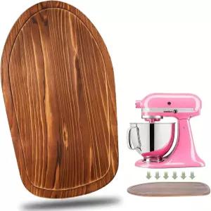 키친에이드 4.5-5 Qt 틸트 헤드 스탠드 믹서와 호환되는 슬라이더 주방 보조용 파인 우드 가전 슬라이딩