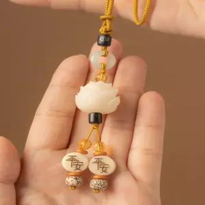 차량용 불교 장식품 룸미러 펜던트 인테리어 고급스러운 연꽃 디자인 실내 악세서리