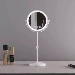 확대 거울 조명 화장대 원형 탁상 LED 메이크업 테이블