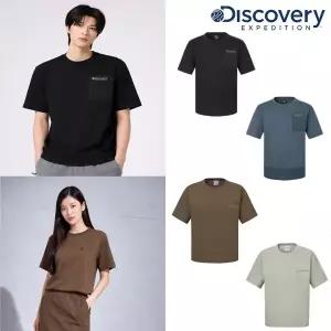 [디스커버리](하남점)25SS 정상가79000 프레시벤트 우븐 남성 여성 DMRS8W053 DWRS9N053 포켓 반팔티셔츠