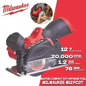 샌딩기 원형 사포 밀워키 M12 FCOT/2522-20 컴팩트 컷오프 툴 12V 리튬 3인치 무선 다 절단 전동 톱