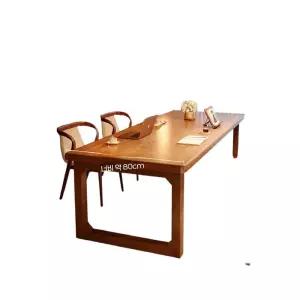 원목 테이블 고무나무 싱글 책상 140x80cm 컴퓨터 화장대 심플한