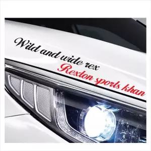 D24 렉스턴 스포츠칸호환 슬로건 로고 데칼스티커 깔끔한차량스티커