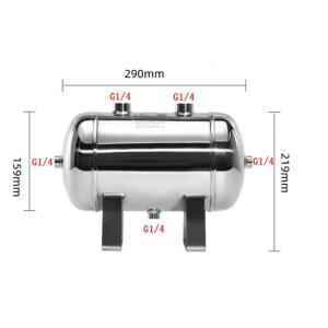공기 압축기 압력 박스 버퍼 탱크 5L 304 스테인리스 스틸 에어 부품