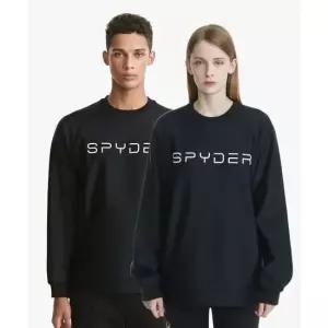 스파이더 SPYDER 공용 프론트 레터링 로고 맨투맨 SPGWCNRL332UBLK 465606