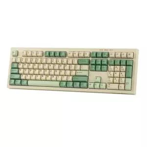 AULA S102 유선 무소음 멤브레인 키보드 풀 사이즈 레이아웃 RGB 백라이트 숫자 패드 크리미 실리콘 구조