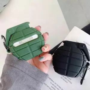 무선이어폰 실리콘 케이스 수류탄 충격흡수 이어폰 보호 커버 파우치 고리