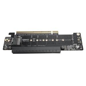 [호환품]PCIe X16 ~ X8+X4+X4 확장 라이저 카드 PCIE4.0 M.2 NVMEx2 입력 포트 지원 2280/2260/2242/2230 S