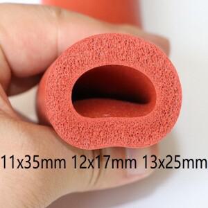11x35mm 12x17mm 13x25mm 내열성 폼 실리콘 호스 발포 스폰지 튜브 저밀도 빨간색 슬리빙
