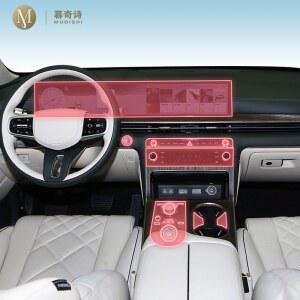 MUQSHI 자동차 인테리어 기어 박스 패널, TPU 보호 필름 스크린, 스크래치 방지 수리 스티커, 제네시스 GV80 24-2025