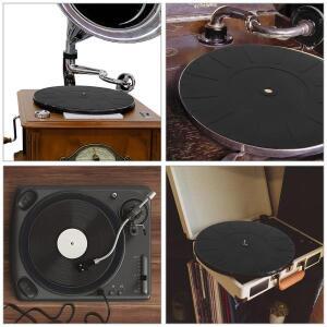 2Pcs 실리콘 레코드 턴테이블 매트  마감 처리 비닐 정전기 방지 보호  재생 댐핑 기술