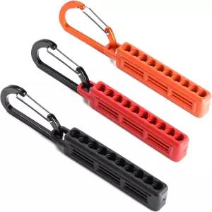 카라비너가 장착된 3PCS 드라이버 비트 홀더 1/4인치 헥스 섕크 위한 10홀 수납 정리함 휴대용 드릴 케이스