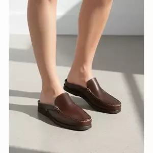 파라부트 바하마스 마론 아메리카 가죽 뮬 슬리퍼 샌들 142203