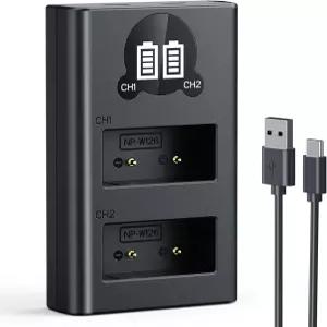 NP-W126S Battery Charger USB Dual Slot for Fuji Fujifilm X-E5 X-M5 X-T50 XT50 X-T30 III II X-T20