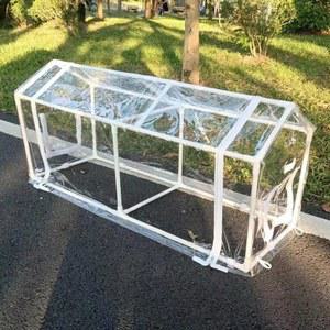 야외 작물 창고 지퍼 문이 있는 없는 야채 보호 식물 창문 바닥 필름이 텐트