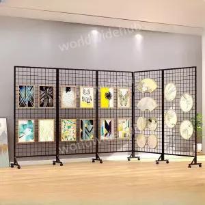 철망파티션 스탠드 전시 전시대 작품 미술 네트망