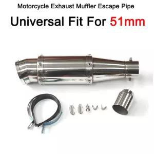 51MM 범용 오토바이 배기구 스테인리스 머플러 z900 R3 R25 MT07 R1 Z400 Z650용