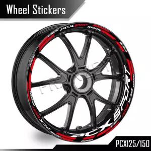 혼다 PCX125 125 150 반사 오토바이 액세서리 휠 스티커 허브 데칼 림 스트라이프 테이프