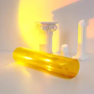 젤 선셋 앰비언트 라이트 필름 색상 보정 필터 노란색 투명 LED 작업 섬세한 경량 대형