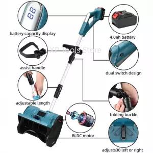 제설장비 겨울용 무선 브러시리스 전기 제설기 리튬 스노우 스위퍼 셔블 마키타 배터리용 마당거리용