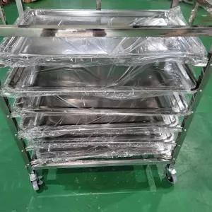 6단 GN 1/1 오븐 준비 랙 베이킹 방부 및 음식 위한 프리미엄 스테인리스 트롤리